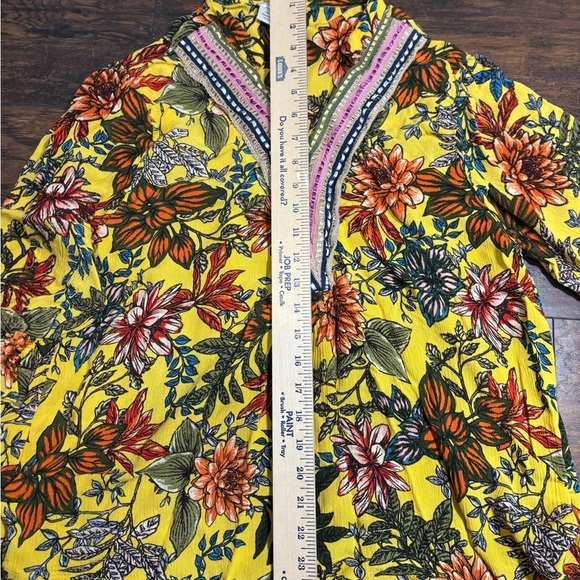 Tru Luxe Jeans Floral Blouse - Yellow and Pink - Picture 5 of 7